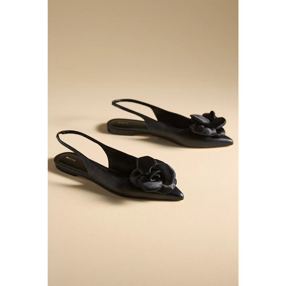 NWOB Maeve Anthropologie 3D Flower Slingback Flats